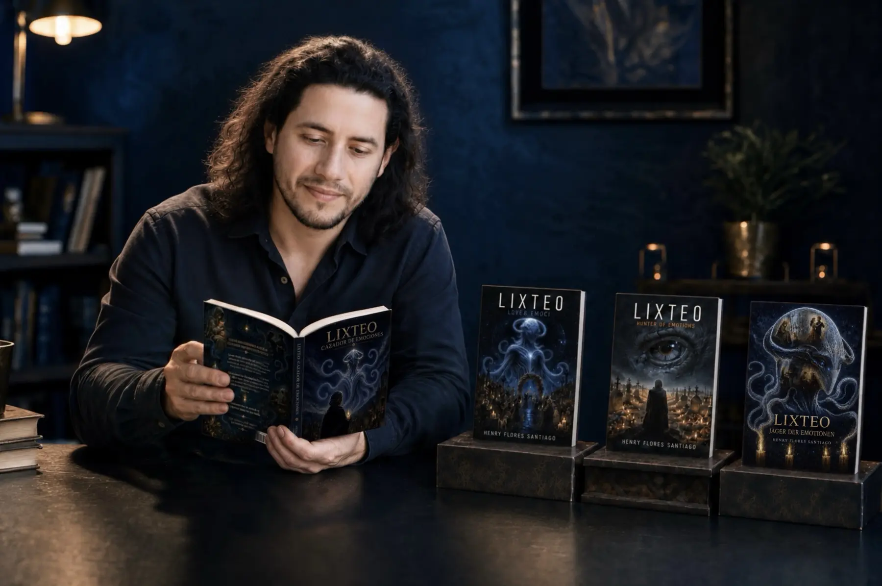Henry Flores Santiago leyendo Lixteo